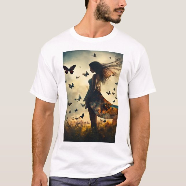  Lonely Girl: A Poignant Portrait of Solitude and  T-Shirt (Front)
