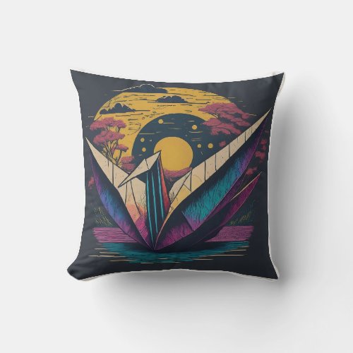 Lonely girl  throw pillow