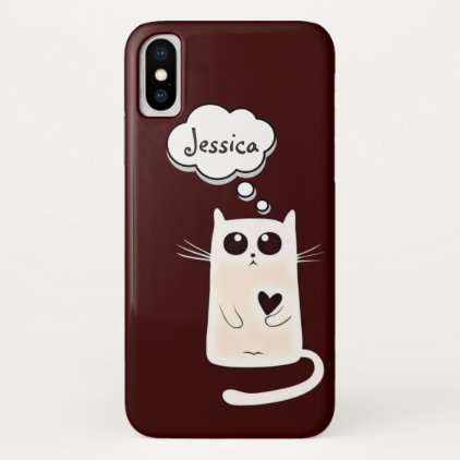 Lonely Hearts Cat iPhone X Case