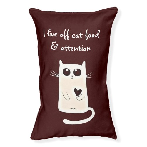 Lonely Hearts Cat Quote Pet Bed