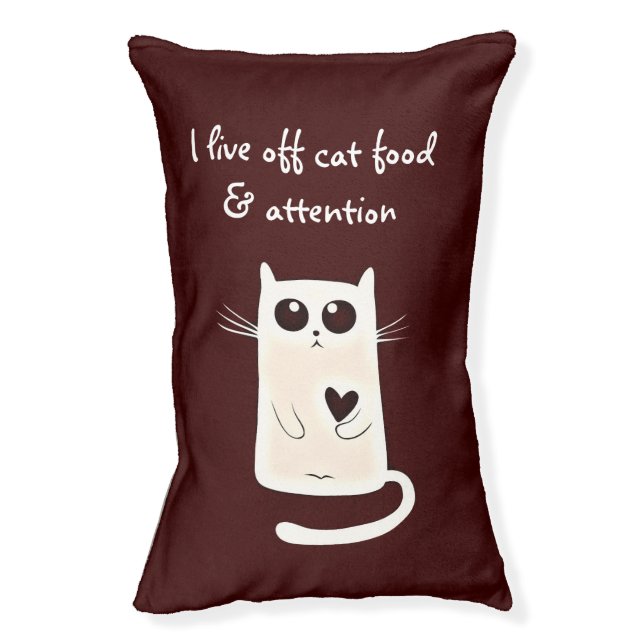 Lonely Hearts Cat Quote Pet Bed (Front Vertical)