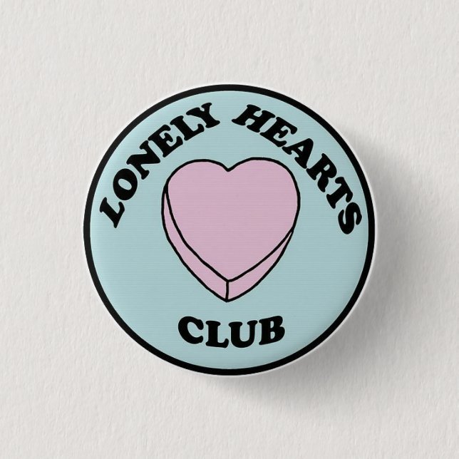 Lonely hearts club pin (Front)