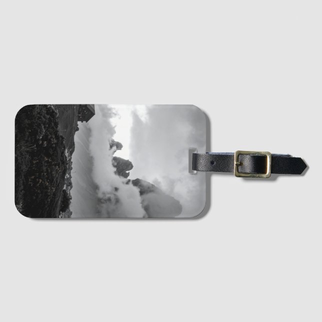 lonely house with misty mountains luggage tag (Front Horizontal)