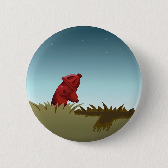 Lonely Hydrant Pinback Button (Front)