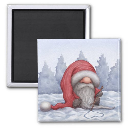 Lonely Little Santa Magnet