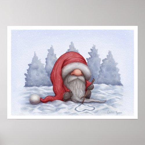 Lonely Little Santa Poster