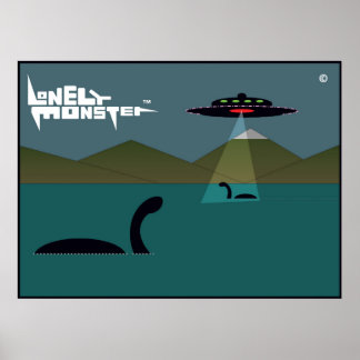 Lonely Monsters and UFO Poster