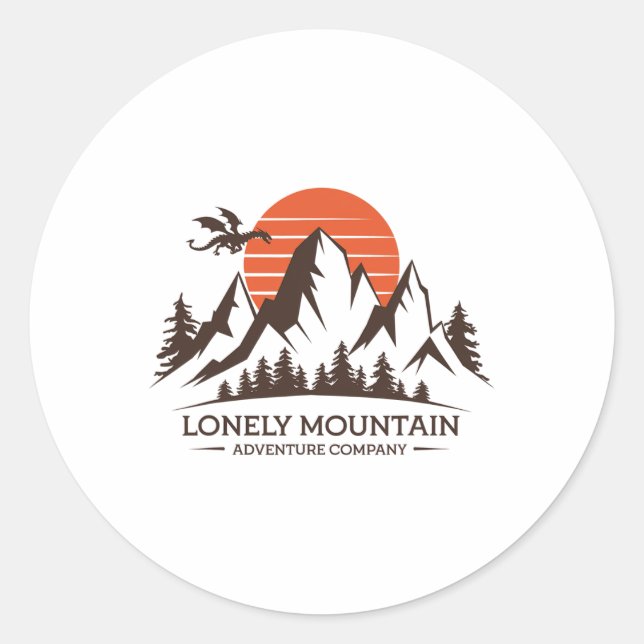 Lonely Mountain - Adventure Company - Fantasy Trip Classic Round Sticker (Front)