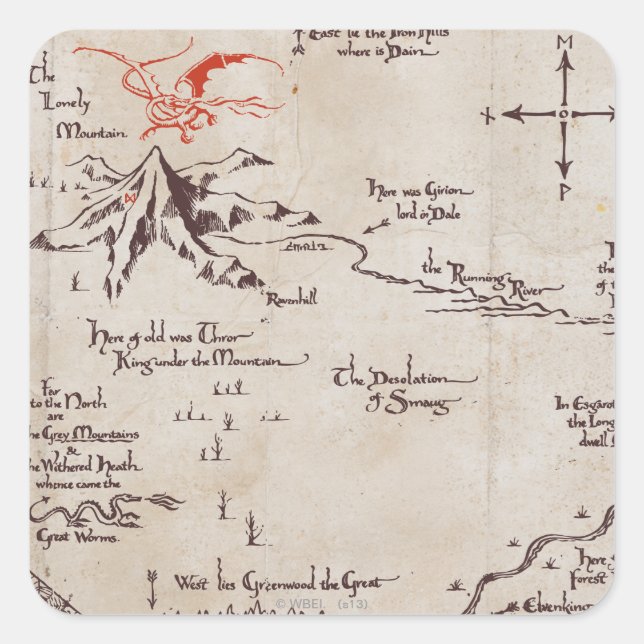 Lonely Mountain Square Sticker (Front)