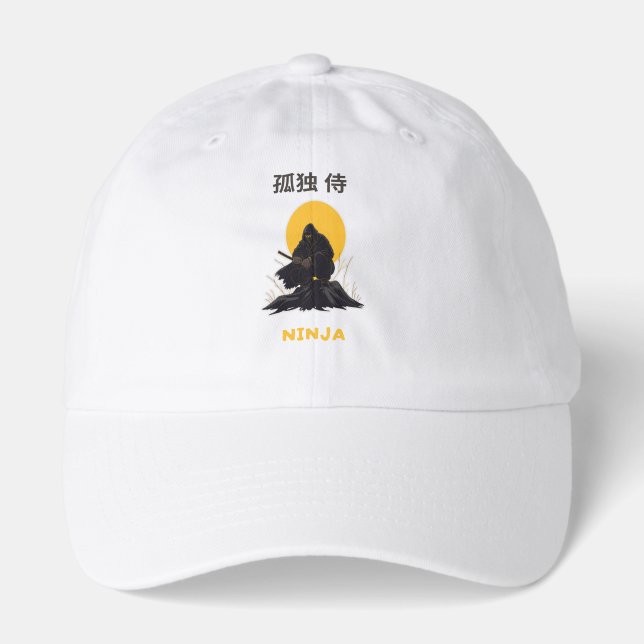 Lonely Ninja Samurai Art Design Hat (Front)