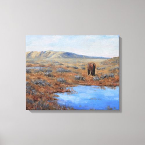 Lonely Pasture Stretched Canvas Print