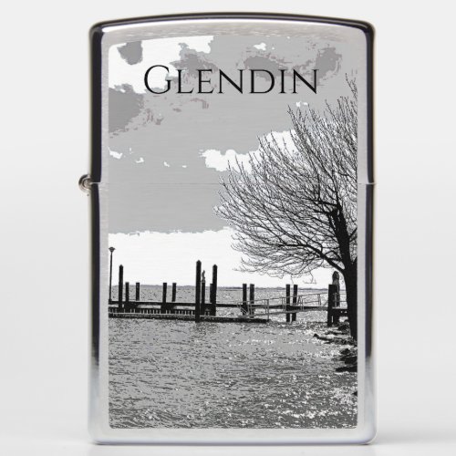 Lonely Pier Riverfront Personalized Name  Zippo Lighter
