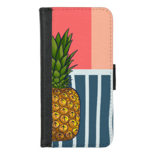 Lonely pineapple, funky bright iPhone 8/7 wallet case