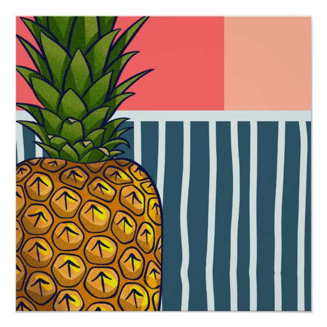 Lonely pineapple Statement wall art (Front)