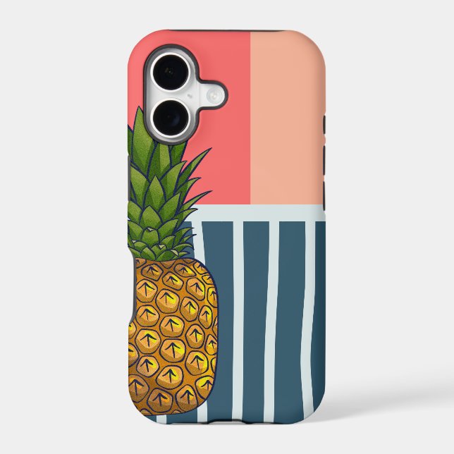 Lonely pineapple - vibrant  iphone case (Back)