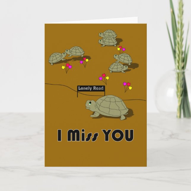 Lonely Road I Miss You Card (Front)