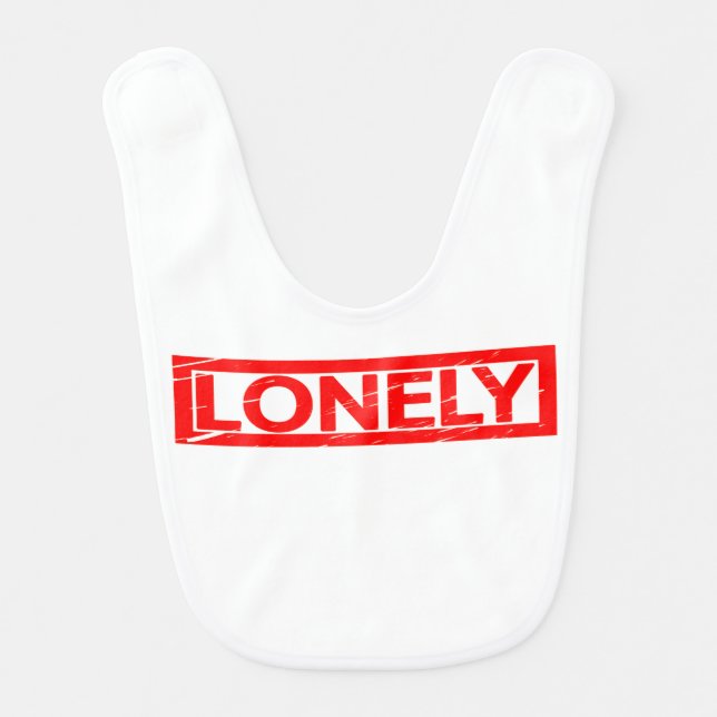 Lonely Stamp Baby Bib (Front)