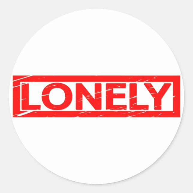 Lonely Stamp Classic Round Sticker (Front)