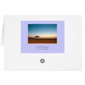 Lonely tree at sunrise in Kuwait Cards (Back Horizontal)