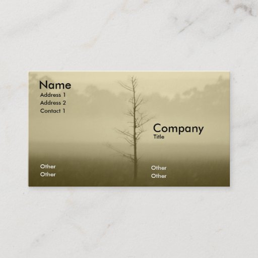 Customizable Lonely Tree Business Card