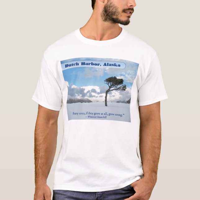 Lonely Tree, Dutch Harbor, Alaska T-Shirt (Front)