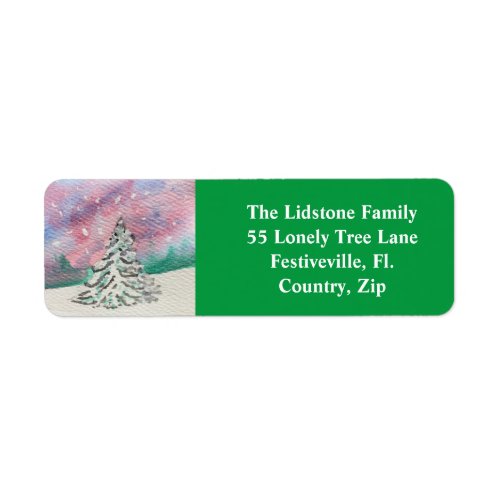 Lonely Tree Seasonal Holiday Address Labels