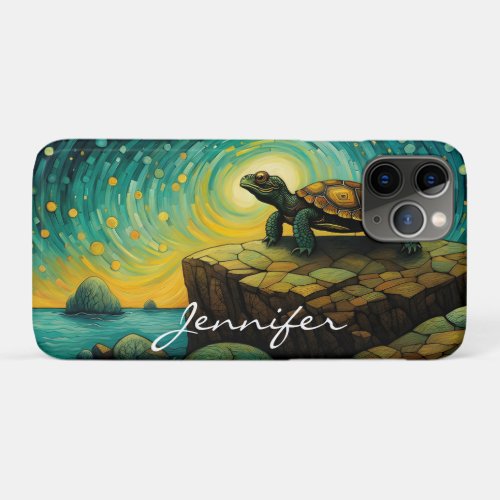 Lonely Turtle Thinking of You Name iPhone 11 Pro Case