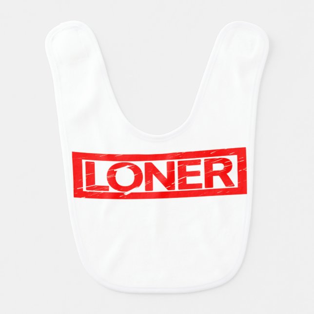 Loner Stamp Baby Bib (Front)