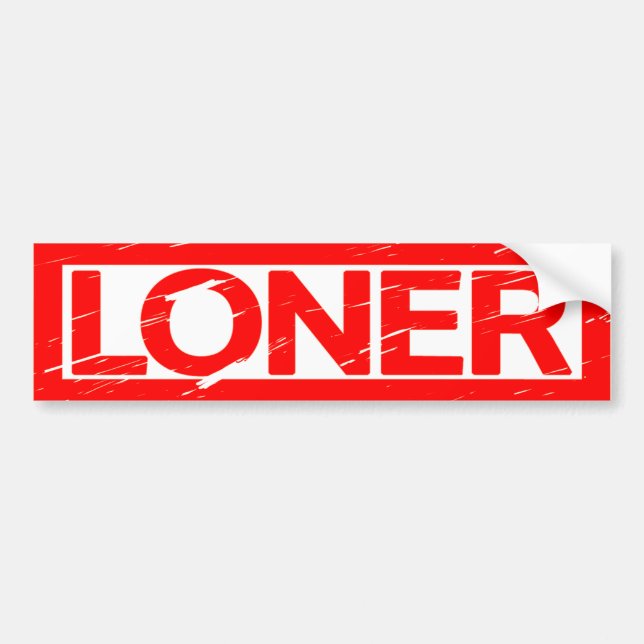 Loner Stamp Bumper Sticker (Front)