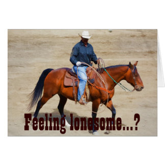 Lonesome Cowboy and His Horse Cards