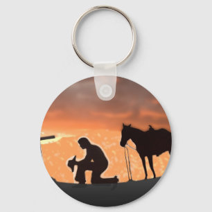 Lonesome Cowboy Keychain