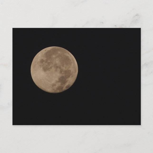Lonesome - full moon in an dark sky postcard (Front)