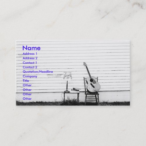 Lonesome Guitar Music Business Card Template