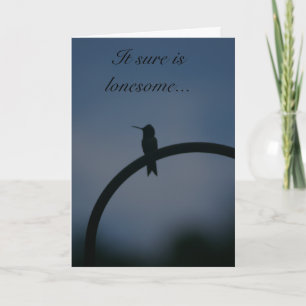 Lonesome Hummingbird Card