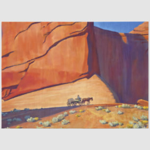 “Lonesome Journey” Western Art by Maynard Dixon Tissue Paper