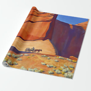 “Lonesome Journey” Western Art by Maynard Dixon Wrapping Paper