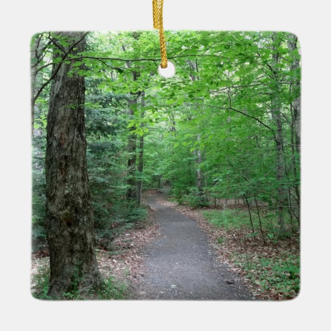 Lonesome Lake Trail in New Hampshire Ceramic Ornament (Front)