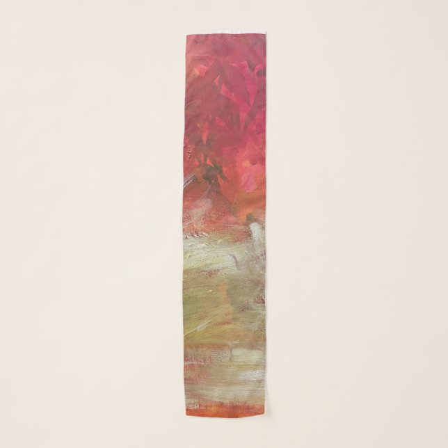 Long (10" x 45"), multi-color scarf (Front)