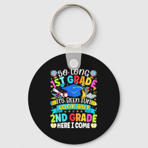 Long 1st grade been fun look out 2nd grade kids keychain