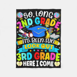 Long 2nd grade been fun look out 3rd grade kids fleece blanket
