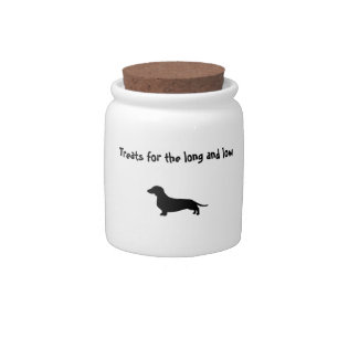 Long and Low dachshund treat jar