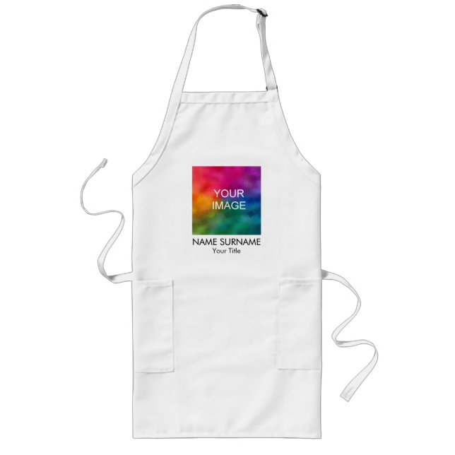 Long Apron Add Name Surname Photo Image Design (Front)