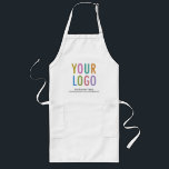 Long Apron Uniform Custom Company Logo Promotional<br><div class="desc">Customize your own branded apron online with your company logo, business tagline, and website address. This is a long white apron with pockets made of poly-cotton twill. Short length apron and kid size are also available. Promotional aprons can advertise your business as uniforms for employees, wait staff, and as client...</div>