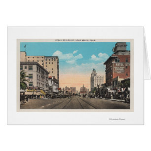 Long Beach, CA - Ocean Boulevard View Cards