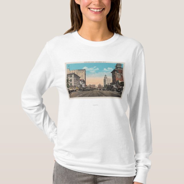 Long Beach, CA - Ocean Boulevard View T-Shirt (Front)