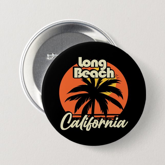 Long Beach California Button (Front & Back)
