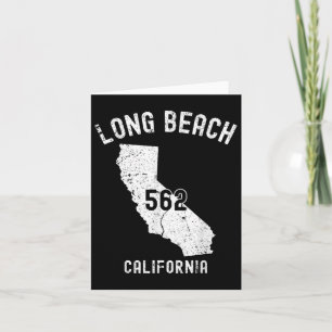 Long Beach California Ca 562 Vintage Athletic Styl Card