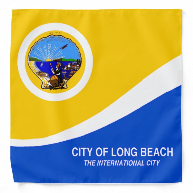 Long Beach (California) City flag Bandana (Front)