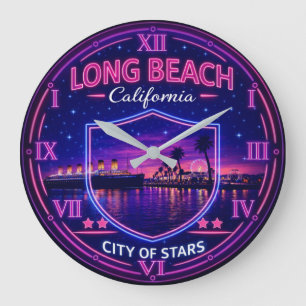 Long Beach California Harbor Large Clock