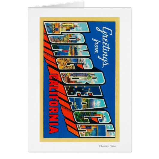 Long Beach, California - Large Letter Scenes Cards (Front)